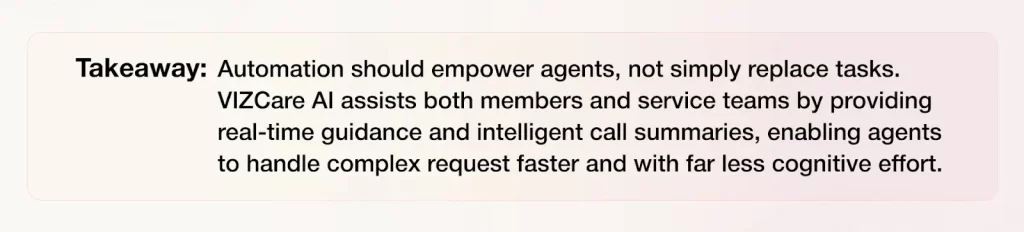 Takeaway on Automation with VIZCare AI